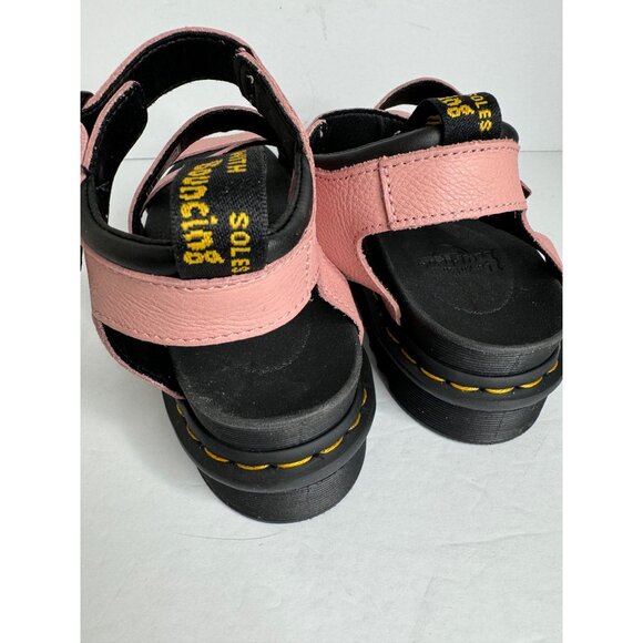 Doc Dr. Martens Blaire Flatform Peach Leather Sandals Women's Size 10 42 UK 8 Ne - Picture 6 of 8